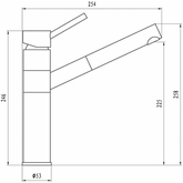 Aqua-Su "Barca" Spültisch-Einhebelmischer (Niederdruck, chrom)
